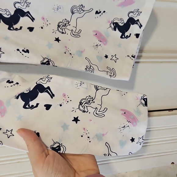 Justice White Unicorn Print Long Sleeve Top Size 14/16 - Picture 6 of 8